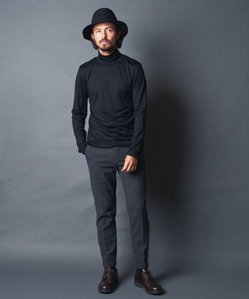 Magine(マージン)の「WOOL JERSEY TURTLE/N L/S ウールジャージ タートルネック ロングスリーブ(Tシャツ/カットソー・メンズ・ネイビー/チャコールグレー/ボルドー/ブラック・46/44/48)」の14枚目の写真