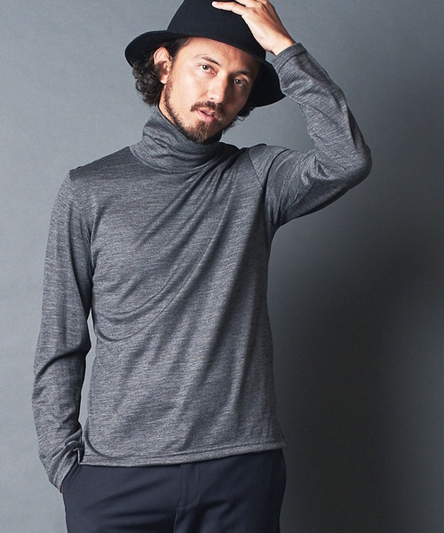 Magine(マージン)の「WOOL JERSEY TURTLE/N L/S ウールジャージ タートルネック ロングスリーブ(Tシャツ/カットソー・メンズ・ネイビー/チャコールグレー/ボルドー/ブラック・46/44/48)」の7枚目の写真