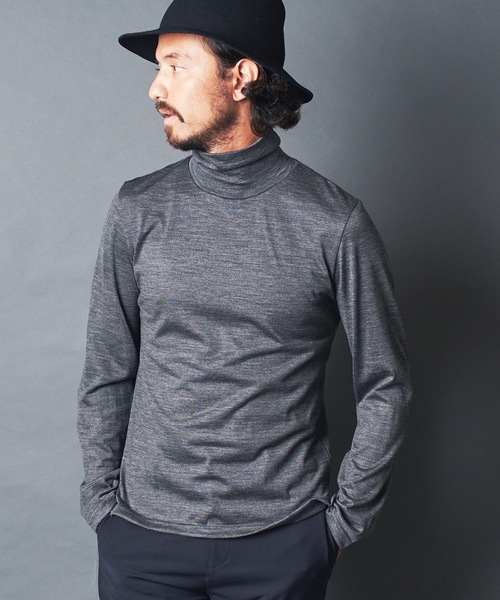 Magine(マージン)の「WOOL JERSEY TURTLE/N L/S ウールジャージ タートルネック ロングスリーブ(Tシャツ/カットソー・メンズ・ネイビー/チャコールグレー/ボルドー/ブラック・46/44/48)」の8枚目の写真