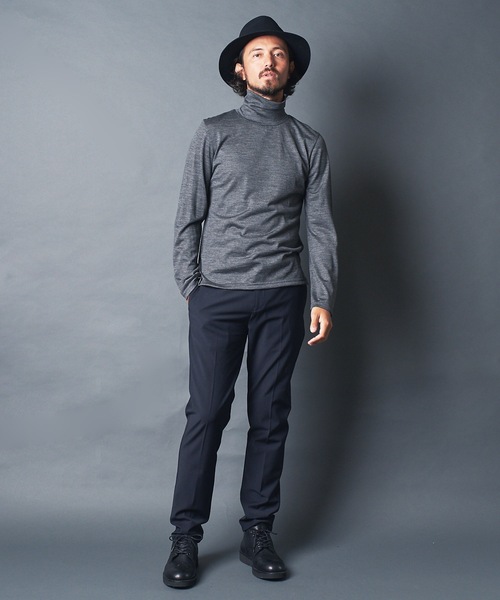 Magine(マージン)の「WOOL JERSEY TURTLE/N L/S ウールジャージ タートルネック ロングスリーブ(Tシャツ/カットソー・メンズ・ネイビー/チャコールグレー/ボルドー/ブラック・46/44/48)」の15枚目の写真