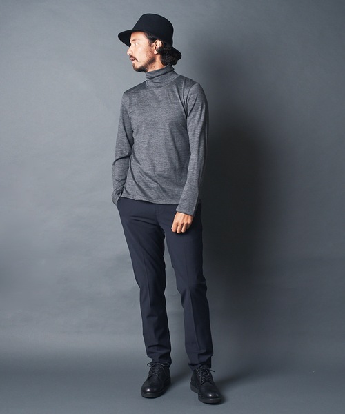 Magine(マージン)の「WOOL JERSEY TURTLE/N L/S ウールジャージ タートルネック ロングスリーブ(Tシャツ/カットソー・メンズ・ネイビー/チャコールグレー/ボルドー/ブラック・46/44/48)」の16枚目の写真