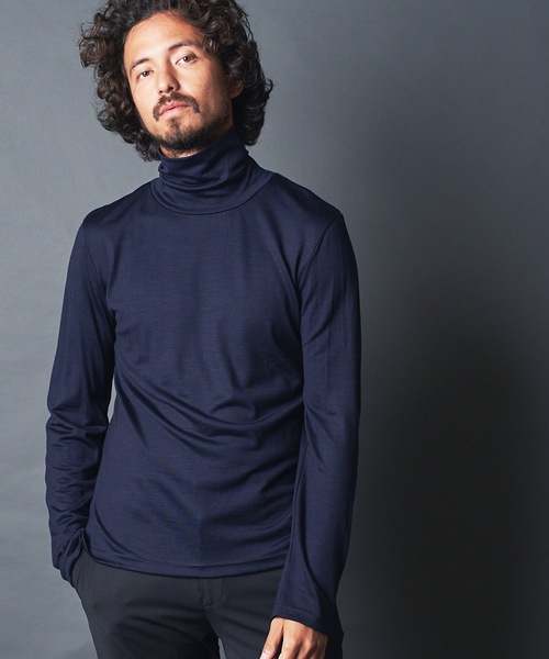 Magine(マージン)の「WOOL JERSEY TURTLE/N L/S ウールジャージ タートルネック ロングスリーブ(Tシャツ/カットソー・メンズ・ネイビー/チャコールグレー/ボルドー/ブラック・46/44/48)」の10枚目の写真