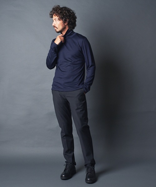 Magine(マージン)の「WOOL JERSEY TURTLE/N L/S ウールジャージ タートルネック ロングスリーブ(Tシャツ/カットソー・メンズ・ネイビー/チャコールグレー/ボルドー/ブラック・46/44/48)」の17枚目の写真
