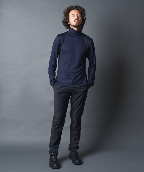 Magine(マージン)の「WOOL JERSEY TURTLE/N L/S ウールジャージ タートルネック ロングスリーブ(Tシャツ/カットソー・メンズ・ネイビー/チャコールグレー/ボルドー/ブラック・46/44/48)」の18枚目の写真