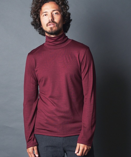 Magine(マージン)の「WOOL JERSEY TURTLE/N L/S ウールジャージ タートルネック ロングスリーブ(Tシャツ/カットソー・メンズ・ネイビー/チャコールグレー/ボルドー/ブラック・46/44/48)」の11枚目の写真