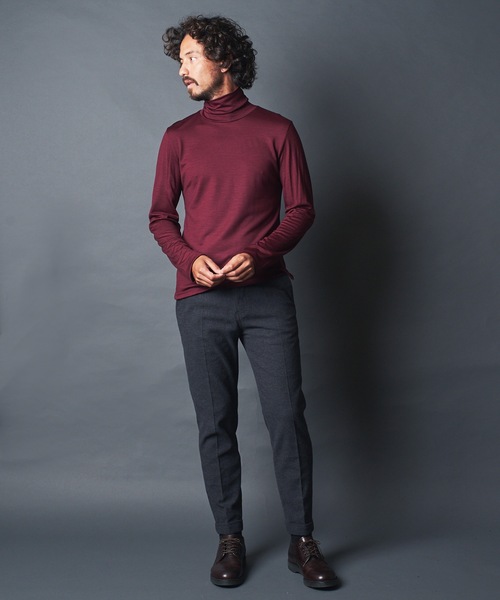 Magine(マージン)の「WOOL JERSEY TURTLE/N L/S ウールジャージ タートルネック ロングスリーブ(Tシャツ/カットソー・メンズ・ネイビー/チャコールグレー/ボルドー/ブラック・46/44/48)」の20枚目の写真