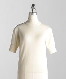 LOEFF | ＜LOEFF（ロエフ）＞DRY ウール ハイネック 5分袖ニット(ニット/セーター)