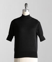 LOEFF | ＜LOEFF（ロエフ）＞DRY ウール ハイネック 5分袖ニット(ニット/セーター)