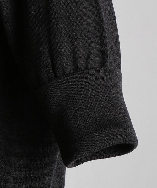 LOEFF（ロエフ）の「＜LOEFF（ロエフ）＞DRY ウール ハイネック 5分袖ニット（ニット/セーター・レディース・オフホワイト/ダークグレー・FREE）」の6枚目の写真