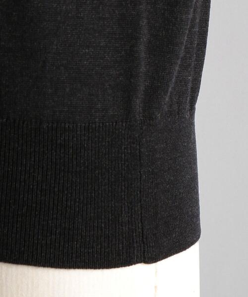 LOEFF（ロエフ）の「＜LOEFF（ロエフ）＞DRY ウール ハイネック 5分袖ニット（ニット/セーター・レディース・オフホワイト/ダークグレー・FREE）」の7枚目の写真