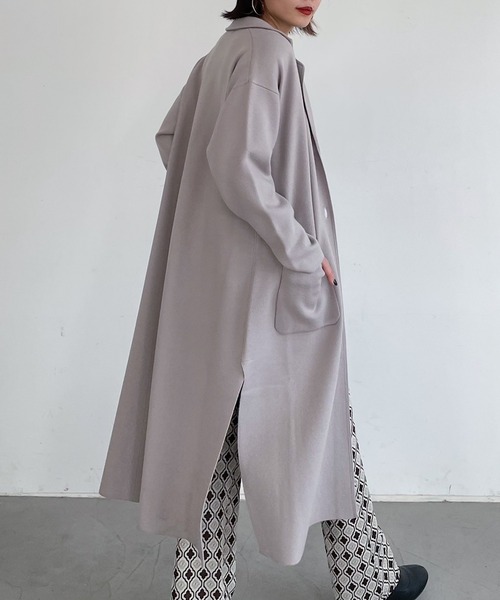 PAGEBOY（ページボーイ）の「ニットチェスターコート（その他アウター・レディース・ブラック/ブラウン系その他/グレイッシュベージュ・FREE）」の21枚目の写真