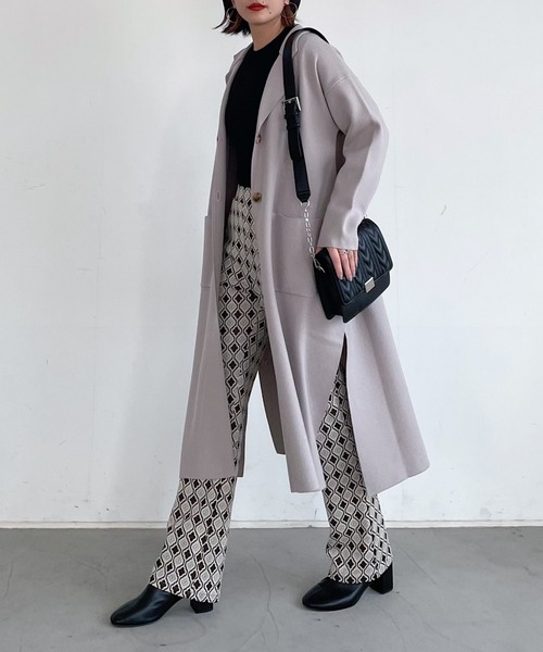 PAGEBOY（ページボーイ）の「ニットチェスターコート（その他アウター・レディース・ブラック/ブラウン系その他/グレイッシュベージュ・FREE）」の16枚目の写真