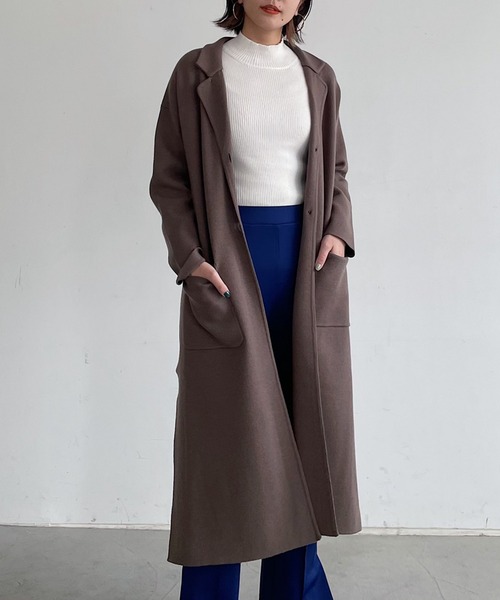 PAGEBOY（ページボーイ）の「ニットチェスターコート（その他アウター・レディース・ブラック/ブラウン系その他/グレイッシュベージュ・FREE）」の19枚目の写真