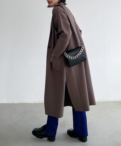 PAGEBOY（ページボーイ）の「ニットチェスターコート（その他アウター・レディース・ブラック/ブラウン系その他/グレイッシュベージュ・FREE）」の5枚目の写真