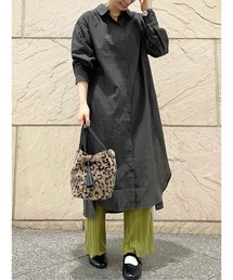 ワッシャーシャツワンピース