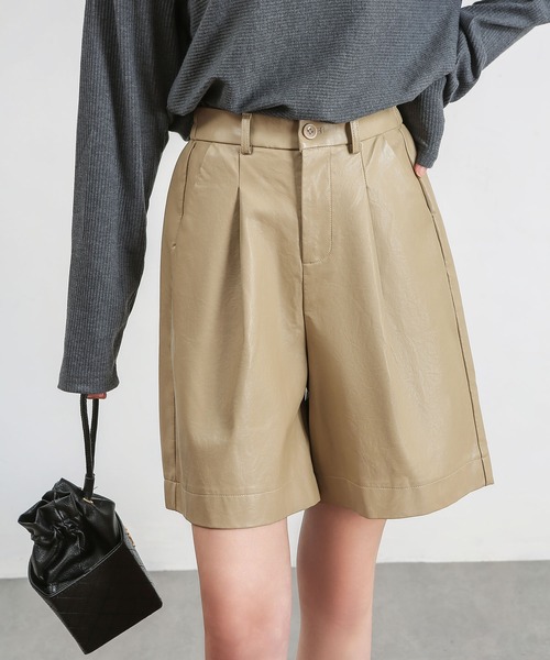 MAISON DE THERESE（メゾン ド テレーズ）の「ハイウエスト　ショートパンツ（その他パンツ・レディース・ブラック/ベージュ/グリーン・LARGE/MEDIUM）」の4枚目の写真