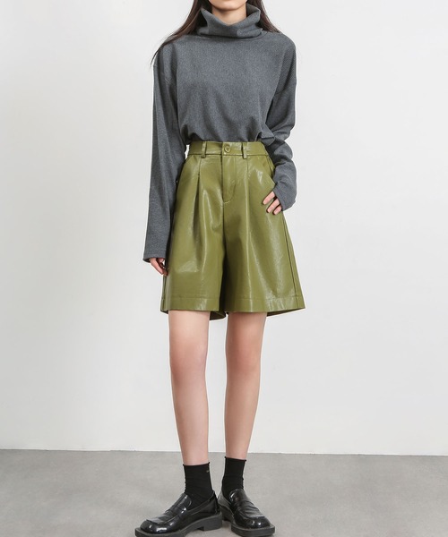 MAISON DE THERESE（メゾン ド テレーズ）の「ハイウエスト　ショートパンツ（その他パンツ・レディース・ブラック/ベージュ/グリーン・LARGE/MEDIUM）」の5枚目の写真