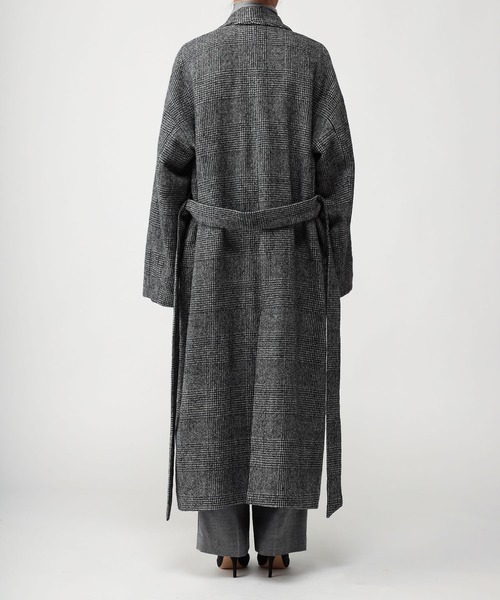 N.O.R.C(ノーク)の「ファネルカラーストレートコート(ダウンジャケット/コート・レディース・ブラック/チェック・S/M/L)」の19枚目の写真