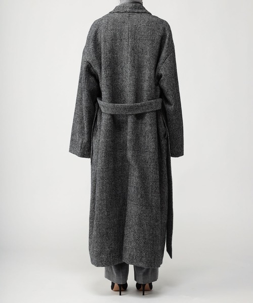 N.O.R.C(ノーク)の「ファネルカラーストレートコート(ダウンジャケット/コート・レディース・ブラック/チェック・S/M/L)」の12枚目の写真