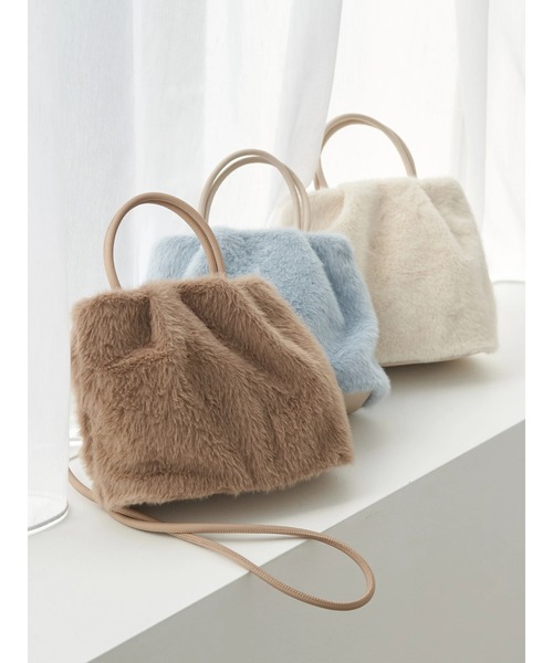 earth music&ecology（アースミュージックアンドエコロジー）の「ファーミニバッグ（トートバッグ・レディース・ブラウン/ブルー/アイボリー・FREE）」の10枚目の写真