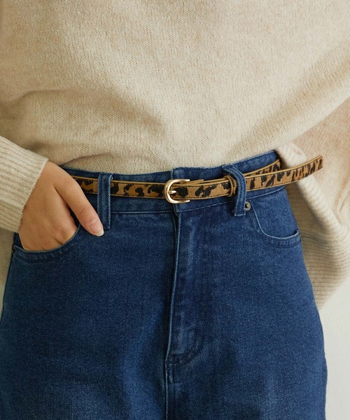 VIS（ビス）の「15mm幅ハラコ調アソートベルト（ベルト・レディース・ブラウン/その他・FREE）」の2枚目の写真