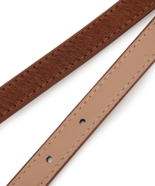 VIS（ビス）の「15mm幅ハラコ調アソートベルト（ベルト・レディース・ブラウン/その他・FREE）」の10枚目の写真