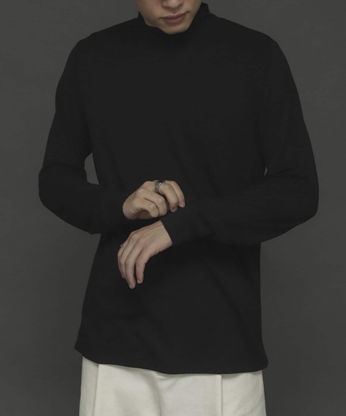 SENSE OF PLACE by URBAN RESEARCH（センスオブプレイスバイアーバンリサーチ）の「キモウポンチモックネックTシャツ（Tシャツ/カットソー・メンズ・ホワイト/ライトブルー/ブラック・MEDIUM/LARGE）」の3枚目の写真