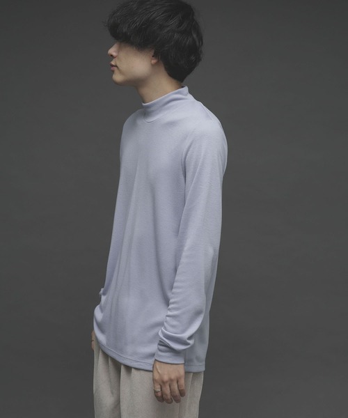 SENSE OF PLACE by URBAN RESEARCH（センスオブプレイスバイアーバンリサーチ）の「キモウポンチモックネックTシャツ（Tシャツ/カットソー・メンズ・ホワイト/ライトブルー/ブラック・MEDIUM/LARGE）」の5枚目の写真