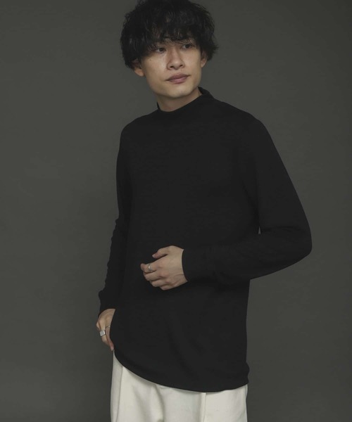 SENSE OF PLACE by URBAN RESEARCH（センスオブプレイスバイアーバンリサーチ）の「キモウポンチモックネックTシャツ（Tシャツ/カットソー・メンズ・ホワイト/ライトブルー/ブラック・MEDIUM/LARGE）」の7枚目の写真