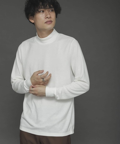 SENSE OF PLACE by URBAN RESEARCH（センスオブプレイスバイアーバンリサーチ）の「キモウポンチモックネックTシャツ（Tシャツ/カットソー・メンズ・ホワイト/ライトブルー/ブラック・MEDIUM/LARGE）」の12枚目の写真