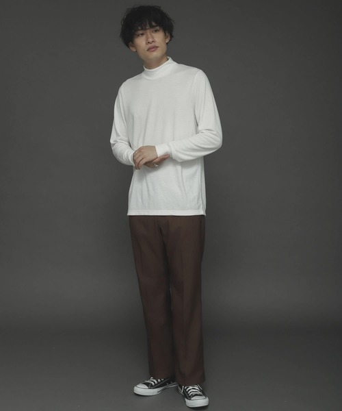 SENSE OF PLACE by URBAN RESEARCH（センスオブプレイスバイアーバンリサーチ）の「キモウポンチモックネックTシャツ（Tシャツ/カットソー・メンズ・ホワイト/ライトブルー/ブラック・MEDIUM/LARGE）」の13枚目の写真