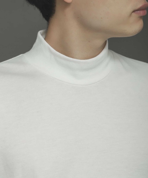 SENSE OF PLACE by URBAN RESEARCH（センスオブプレイスバイアーバンリサーチ）の「キモウポンチモックネックTシャツ（Tシャツ/カットソー・メンズ・ホワイト/ライトブルー/ブラック・MEDIUM/LARGE）」の14枚目の写真