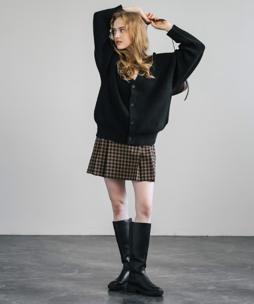 セール】ハイバルキー片畦編み オーバーサイズ ウォッシャブルニット