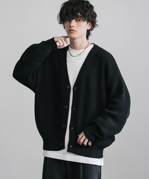 セール】ハイバルキー片畦編み オーバーサイズ ウォッシャブルニット