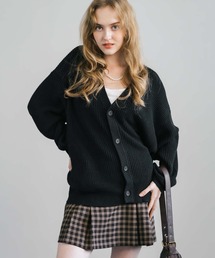 Rocky Monroe（ロッキーモンロー）の「新色追加 ハイバルキー片畦編み オーバーサイズ ウォッシャブルニット ビッグシルエットカーディガン（カーディガン/ボレロ）」