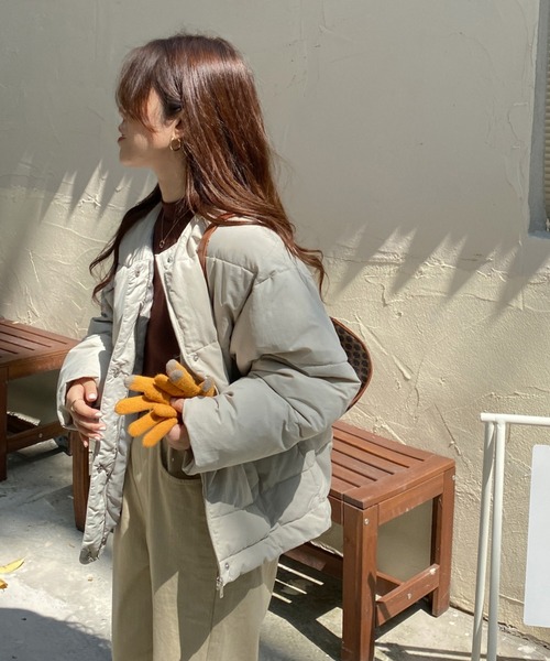 ABITOKYO(アビトーキョー)の「【ABITOKYO ORIGINAL】ショートダウンジャケット(ダウンジャケット/コート・レディース・ライトグレー/ブラック/アイボリー・FREE)」の19枚目の写真