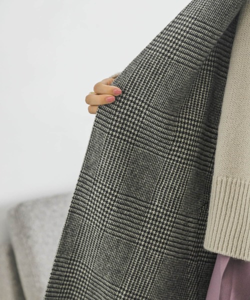 URBAN RESEARCH（アーバンリサーチ）の「ノーカラーリバーロングコート（その他アウター・レディース・グレー系その他/ライトグレー・38/36）」の14枚目の写真