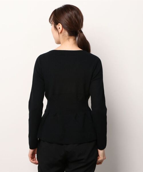 TRUDEA（トルディア）の「総針ペプラムニット（ニット/セーター・レディース・ブラック/アイボリー/チャコールグレー/ピンク・LARGE/MEDIUM）」の6枚目の写真