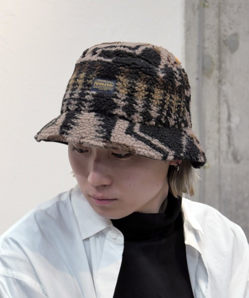 PENDLETON（ペンドルトン）の「ジャガードボアハット（ハット・レディース・ブラック/オフホワイト/グレー系その他・FREE）」の7枚目の写真