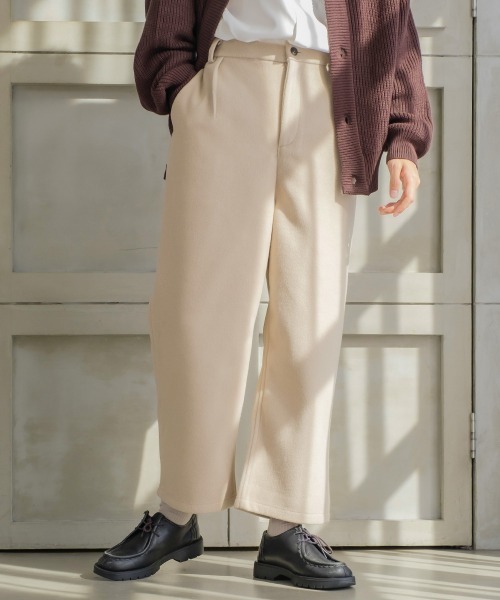 SIDEWAY STANCE（サイドウェイスタンス）の「【SIDEWAY STANCE】テックメルトン 1タック イージー ワイドパンツ（スラックス・メンズ・オリーブ/ブラック/グレイッシュブルー/クリーム・MEDIUM/LARGE/X-LARGE）」の3枚目の写真