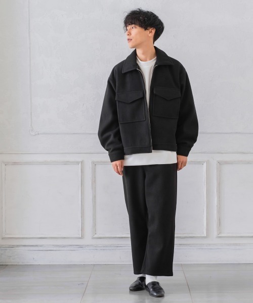 SIDEWAY STANCE（サイドウェイスタンス）の「【SIDEWAY STANCE】テックメルトン 1タック イージー ワイドパンツ（スラックス・メンズ・オリーブ/ブラック/グレイッシュブルー/クリーム・MEDIUM/LARGE/X-LARGE）」の8枚目の写真