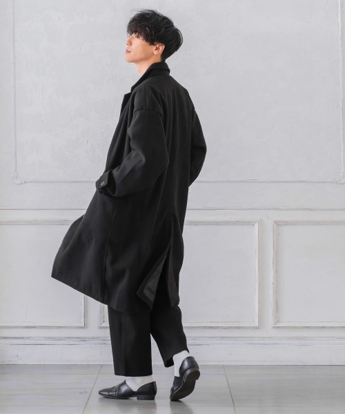 SIDEWAY STANCE（サイドウェイスタンス）の「【SIDEWAY STANCE】テックメルトン 1タック イージー ワイドパンツ（スラックス・メンズ・オリーブ/ブラック/グレイッシュブルー/クリーム・MEDIUM/LARGE/X-LARGE）」の18枚目の写真