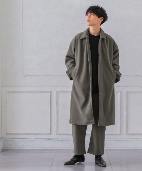 SIDEWAY STANCE（サイドウェイスタンス）の「【SIDEWAY STANCE】テックメルトン 1タック イージー ワイドパンツ（スラックス・メンズ・オリーブ/ブラック/グレイッシュブルー/クリーム・MEDIUM/LARGE/X-LARGE）」の10枚目の写真