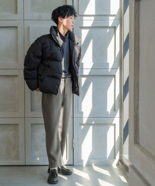 SIDEWAY STANCE（サイドウェイスタンス）の「【SIDEWAY STANCE】テックメルトン 1タック イージー ワイドパンツ（スラックス・メンズ・オリーブ/ブラック/グレイッシュブルー/クリーム・MEDIUM/LARGE/X-LARGE）」の16枚目の写真