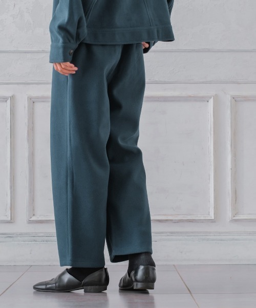 SIDEWAY STANCE（サイドウェイスタンス）の「【SIDEWAY STANCE】テックメルトン 1タック イージー ワイドパンツ（スラックス・メンズ・オリーブ/ブラック/グレイッシュブルー/クリーム・MEDIUM/LARGE/X-LARGE）」の13枚目の写真