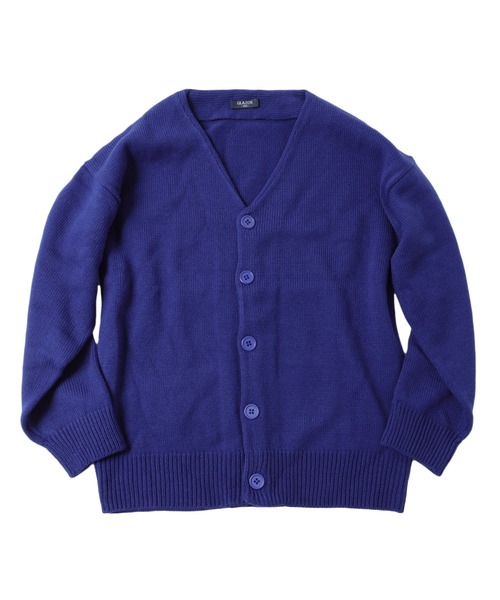 GLAZOS（グラソス）の「ニット・ドロップショルダーカーディガン【マシンウォッシャブル】（カーディガン/ボレロ・キッズ・ブラック/レッド/カーキ/ブルー・130cm/140cm/150cm/160cm/170cm）」の5枚目の写真