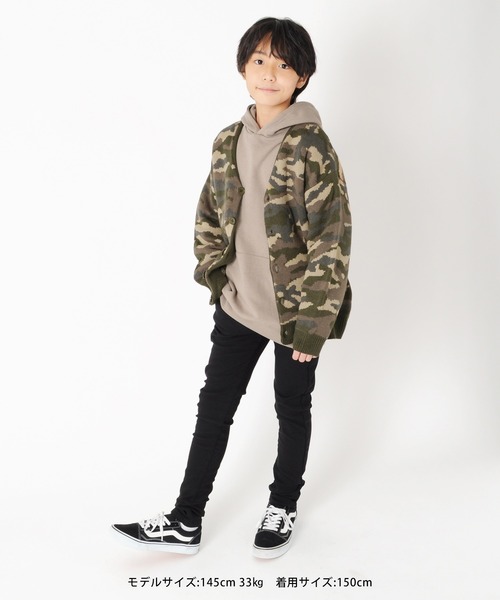 GLAZOS（グラソス）の「ニット・ドロップショルダーカーディガン【マシンウォッシャブル】（カーディガン/ボレロ・キッズ・ブラック/レッド/カーキ/ブルー・130cm/140cm/150cm/160cm/170cm）」の20枚目の写真