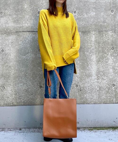 INGNI（イング）の「ガーターモックネックニット（ニット/セーター・レディース・ブラック系その他2/ブルー/イエロー/グリーン/モカ/アイボリー/レッド・M）」の9枚目の写真