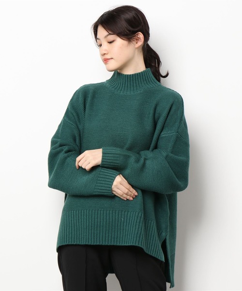 INGNI（イング）の「ガーターモックネックニット（ニット/セーター・レディース・ブラック系その他2/ブルー/イエロー/グリーン/モカ/アイボリー/レッド・M）」の4枚目の写真