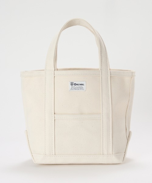 ORCIVAL（オーシバル）の「ORCIVAL (オーシバル）　24oz CANVAS TOTE BAG　キャンバストートバッグ SMALL /RC-7060 HVC（トートバッグ・レディース・チャコールグレー/ライトグレー/ライトブルー/ブルーグレー/アイボリー/グレー系その他/チョコ/ライトイエロー/ピンクベージュ・FREE）」の7枚目の写真